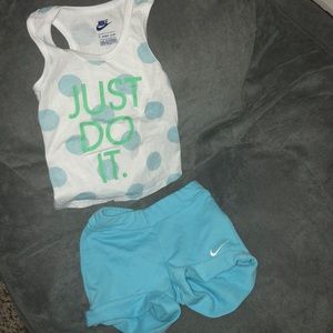 Toddler Nike shirt and short set